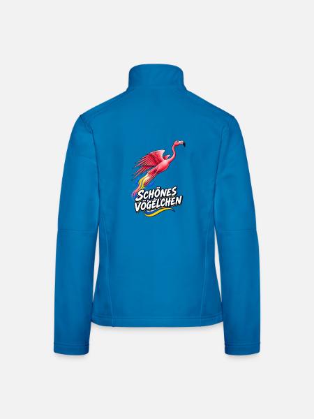 Schones Vogelchen Romantische Version - Frauen Softshelljacke - Lichtblau - Hinten