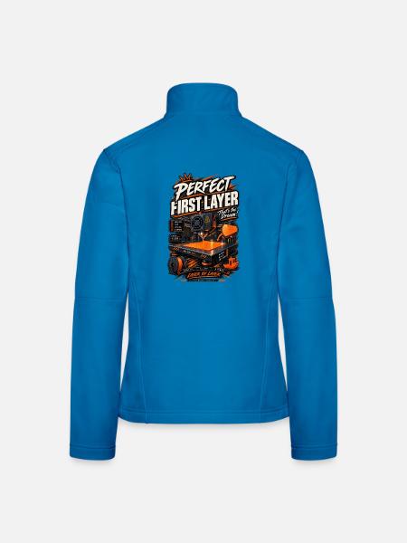 3D Druck Perfect First Layer - Frauen Softshelljacke - Lichtblau - Hinten