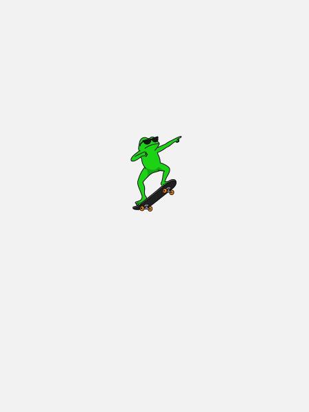 Grüner Skatefrog mit Sonnenbrille - Frauen Softshelljacke - Lichtblau