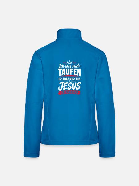 Taufe – Ich habe mich für Jesus entschieden - Frauen Softshelljacke - Lichtblau - Hinten