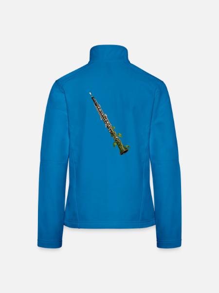 Botanische Reben-Oboe - Frauen Softshelljacke - Lichtblau - Hinten