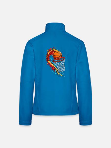 Basketball-Wirbel - Frauen Softshelljacke - Lichtblau - Hinten