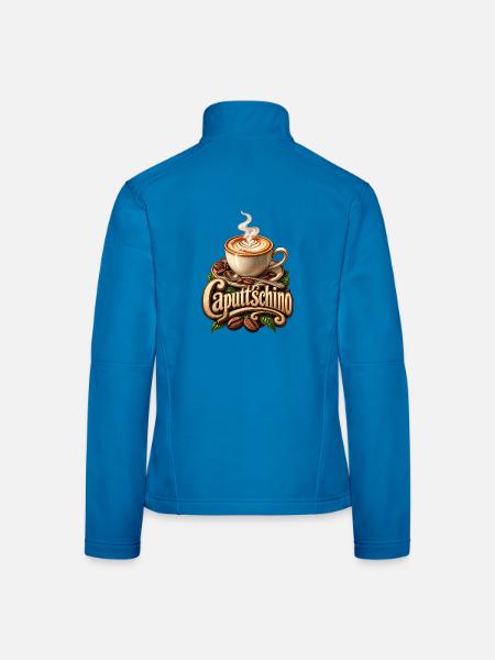 Caputtchino Latte Kunst - Frauen Softshelljacke - Lichtblau - Hinten