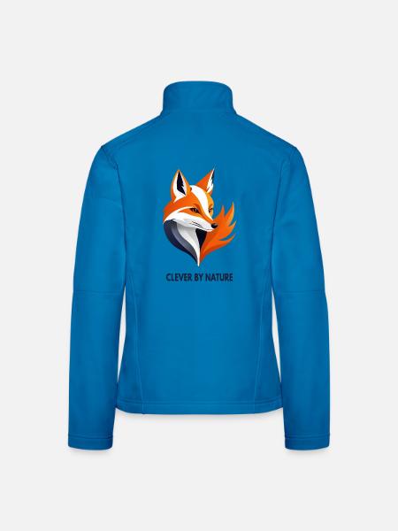 Clever by Nature – Fuchs - Frauen Softshelljacke - Lichtblau - Hinten