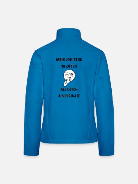 Sarkastischer Spruch Job - Frauen Softshelljacke - Lichtblau - Hinten