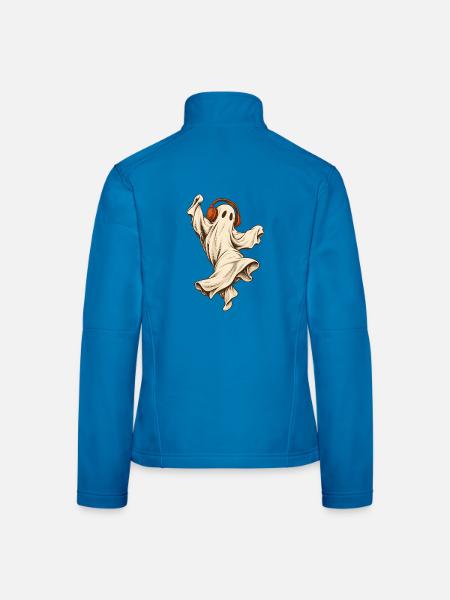 Geistermusik - Frauen Softshelljacke - Lichtblau - Hinten