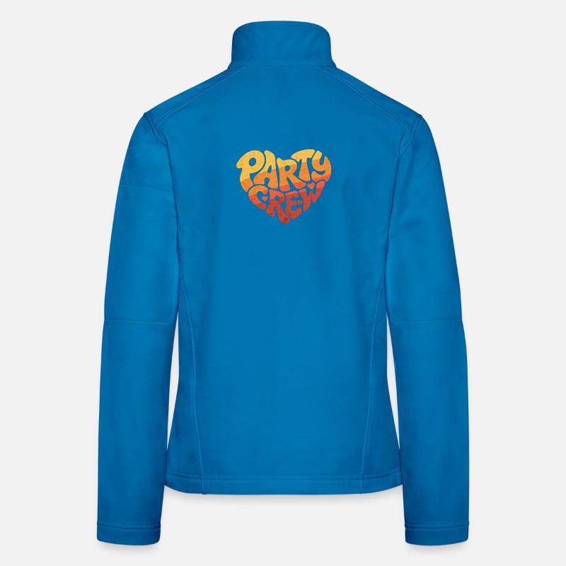 Party Crew Herz-Logo mit Gradient Frauen Softshelljacke