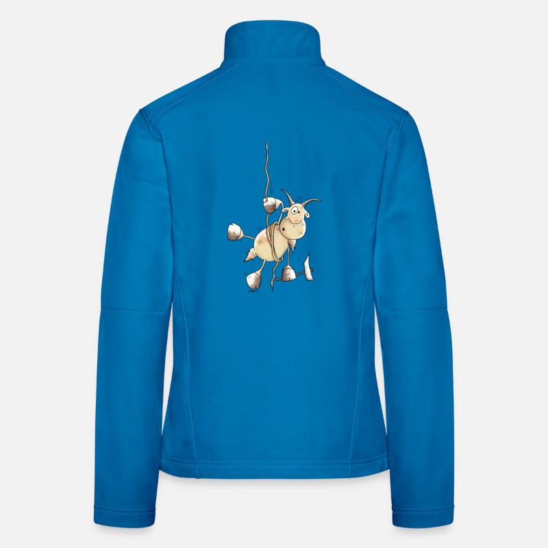 Abenteuerlustiger Steinbock - Bergsteiger - Frauen Softshelljacke - Lichtblau