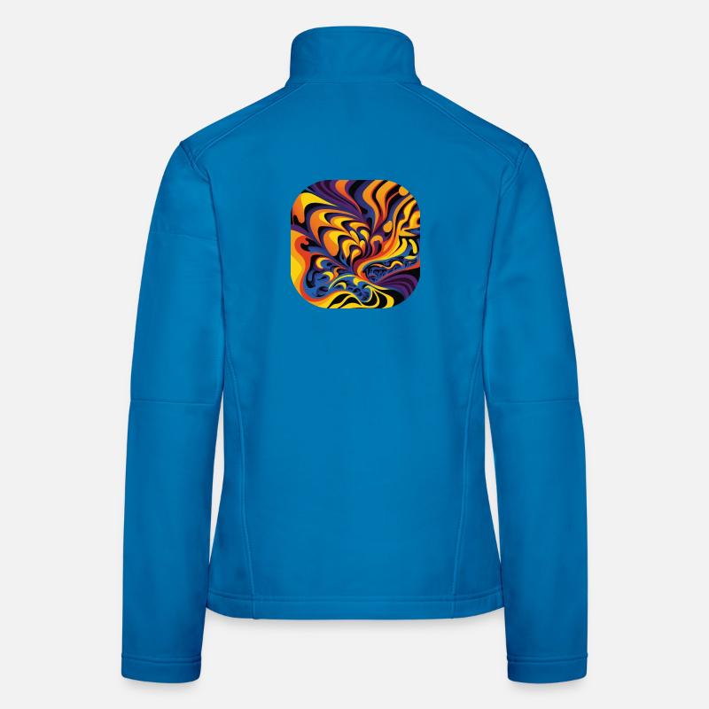 Abstrakt Frauen Softshelljacke