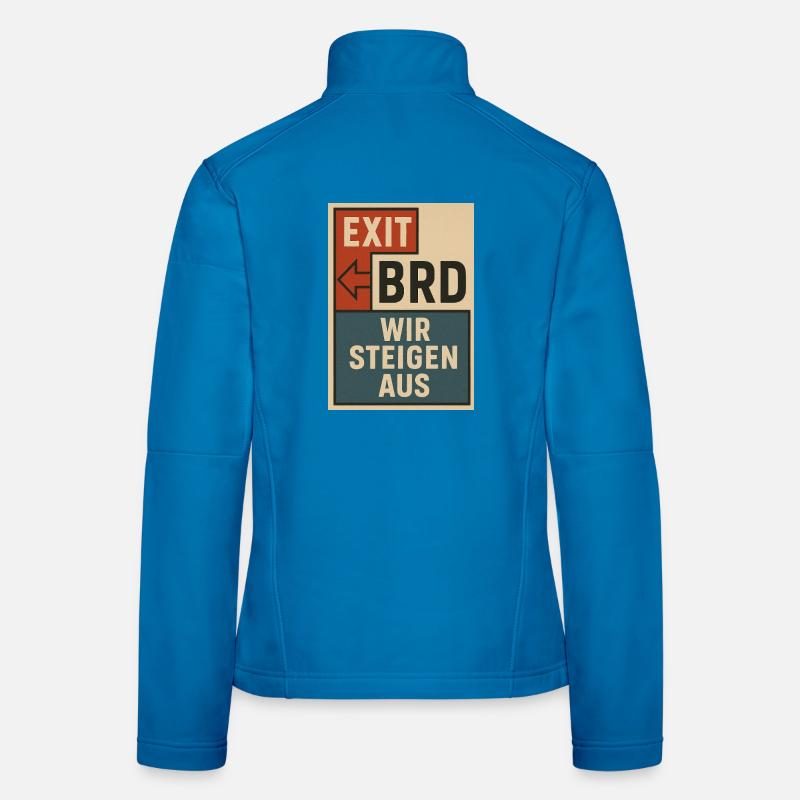 Vintage Protest Poster Block Typography Women's Softshell Jacket