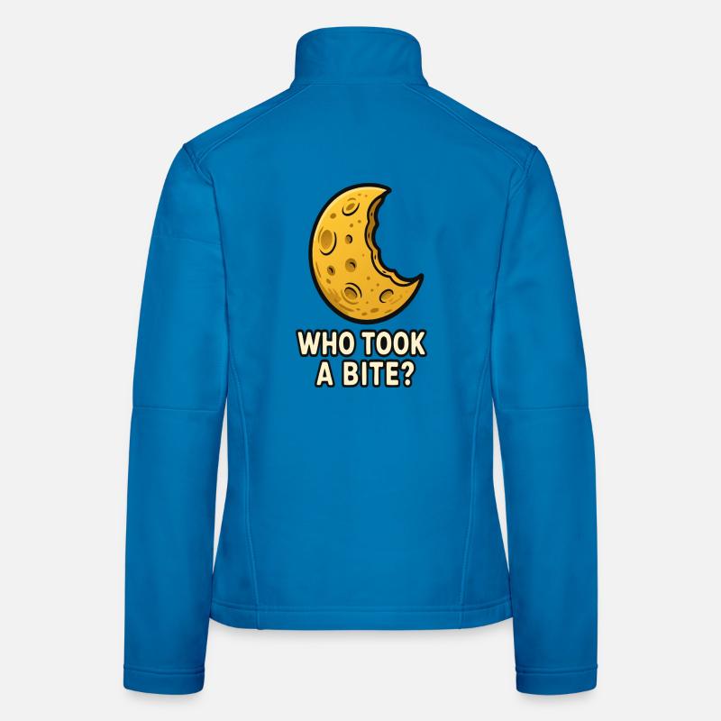Moon Biscuit Thief: Who took a bite? Women's Softshell Jacket