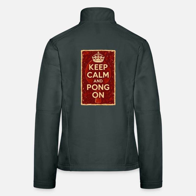Keep Calm and Pong On / Ping Women's Softshell Jacket