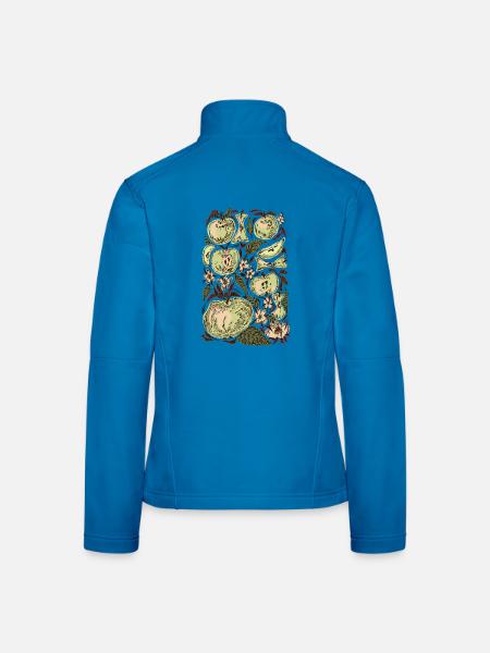 GRÜNE ÄPFEL - Frauen Softshelljacke - Lichtblau