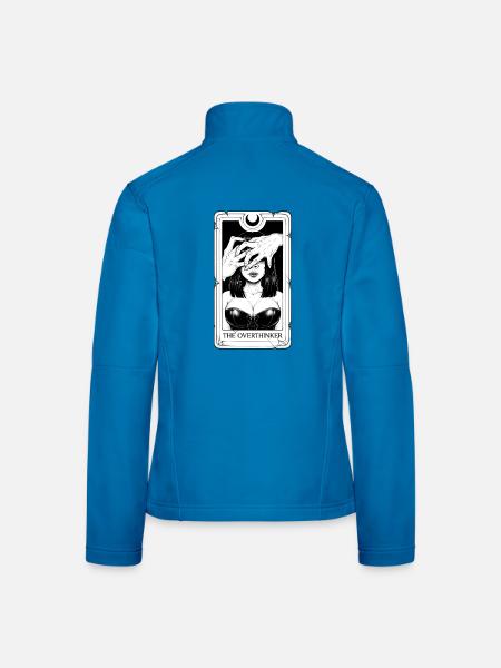 Die Überdenkerin Tarot-Porträt - Frauen Softshelljacke - Lichtblau - Hinten