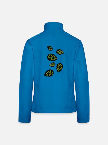Tannenzapfen Symbol - Frauen Softshelljacke - Lichtblau - Hinten