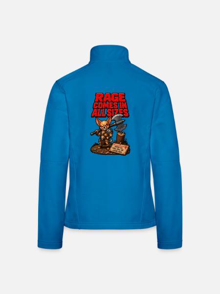 Rage Comes In All Sizes - Frauen Softshelljacke - Lichtblau - Hinten