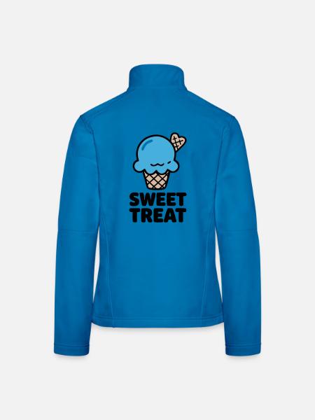 Sweet Treat Eiscreme Logo - Frauen Softshelljacke - Lichtblau - Hinten