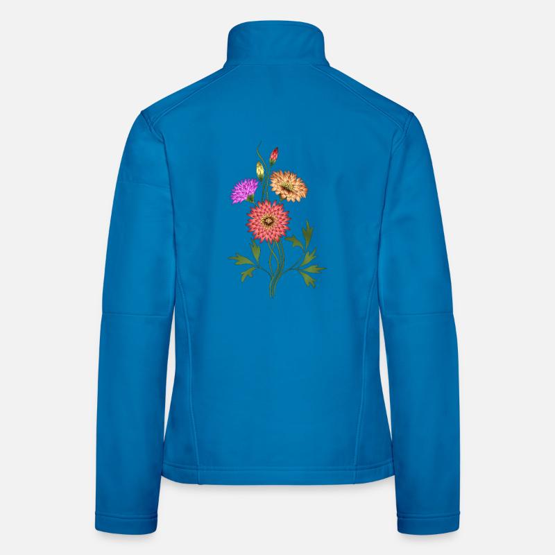 Blumen Frauen Softshelljacke