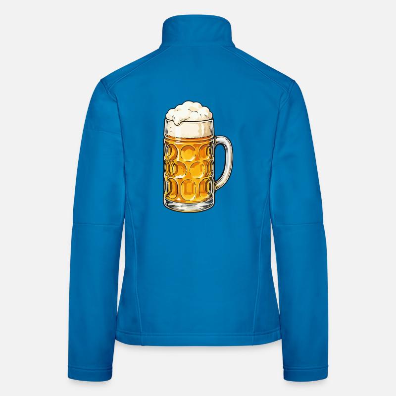 Tasse à bière avec mousse Veste en tissu softshell Femme