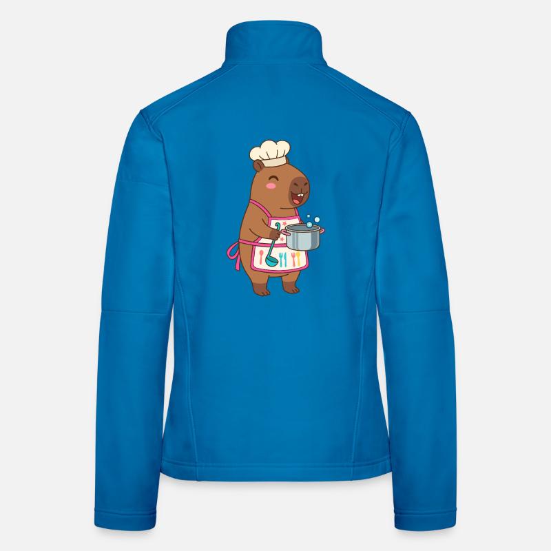 Chef Capybara – Cute Funny Cooking & Kitchen Gift" Women's Softshell Jacket