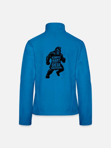 Kämpfe hart siege souverän - Frauen Softshelljacke - Lichtblau - Hinten