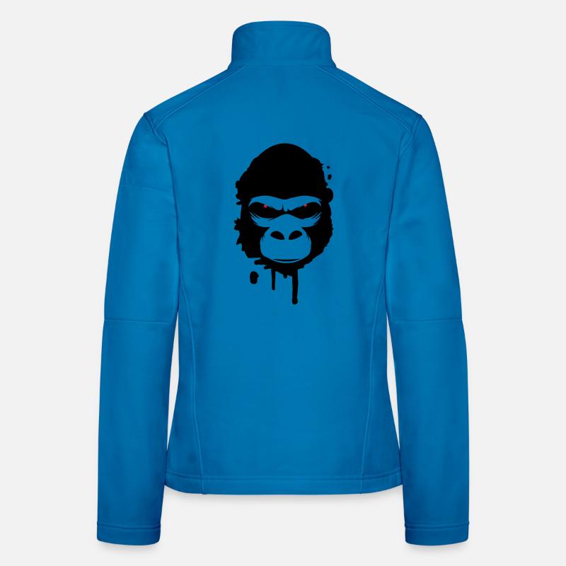 Ein Gorilla Kopf Graffiti Frauen Softshelljacke