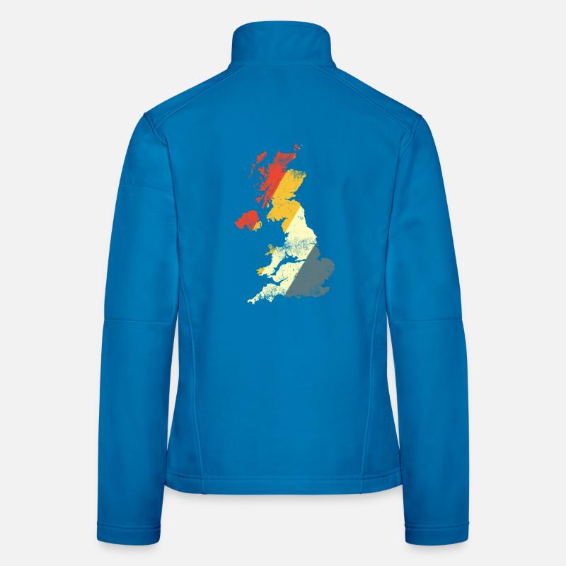 UK Map Prism Gradient Women's Softshell Jacket