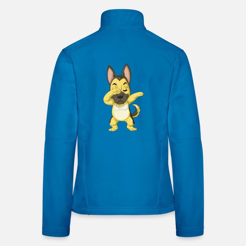 Dabbing Deutscher Schäferhund - Frauen Softshelljacke - Lichtblau