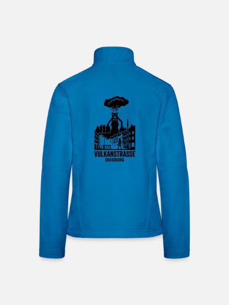 Duisburg Vulkanstraße - Frauen Softshelljacke - Lichtblau - Hinten