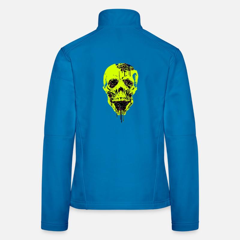 Neurowerveldeil Icône de crâne Veste en tissu softshell Femme