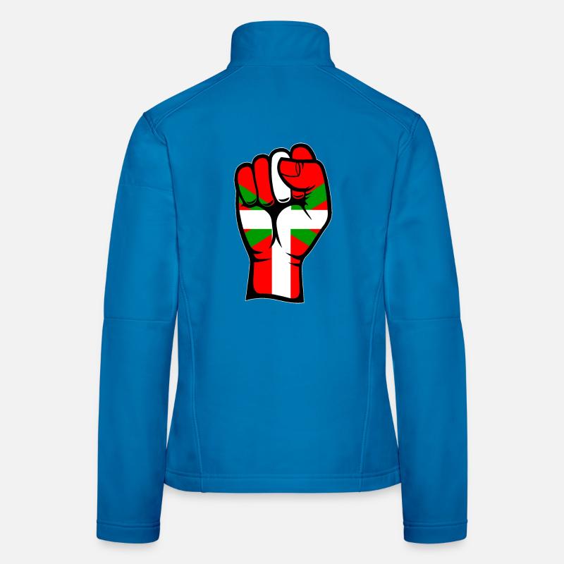 Baskische Flagge Faust Frauen Softshelljacke