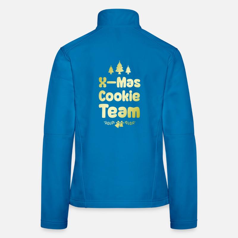 Biscuits de Noël Équipe de cuisson Noël Veste en tissu softshell Femme