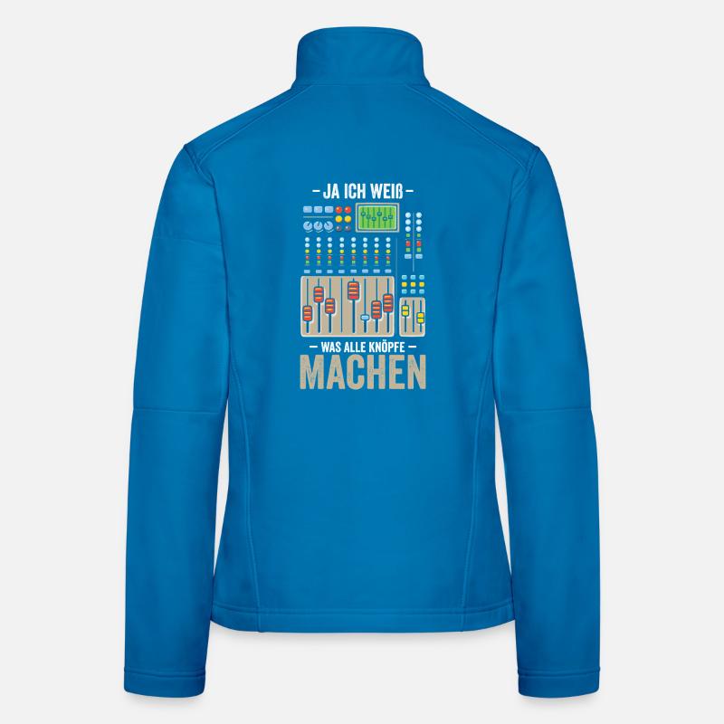 Ja ich weiß was Knöpfe tun Tontechniker - Frauen Softshelljacke - Lichtblau