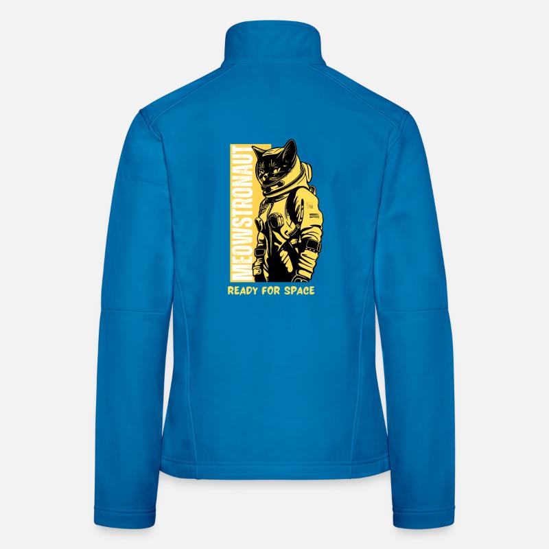 Chat astronaute prêt pour l'espace Veste en tissu softshell Femme