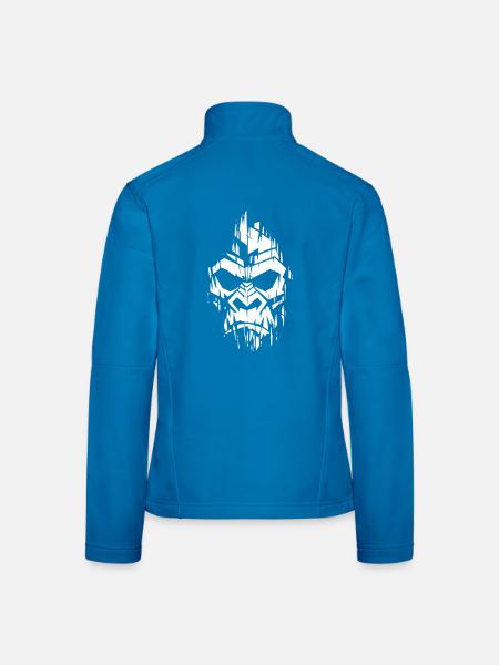 Affe - Frauen Softshelljacke - Lichtblau - Hinten