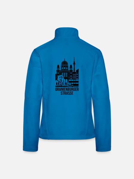 Oranienburger Straße Berlin Souvenir - Frauen Softshelljacke - Lichtblau - Hinten
