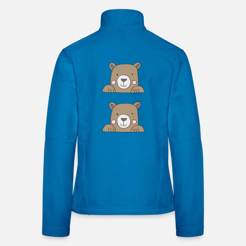 bären im Doppelpack Frauen Softshelljacke