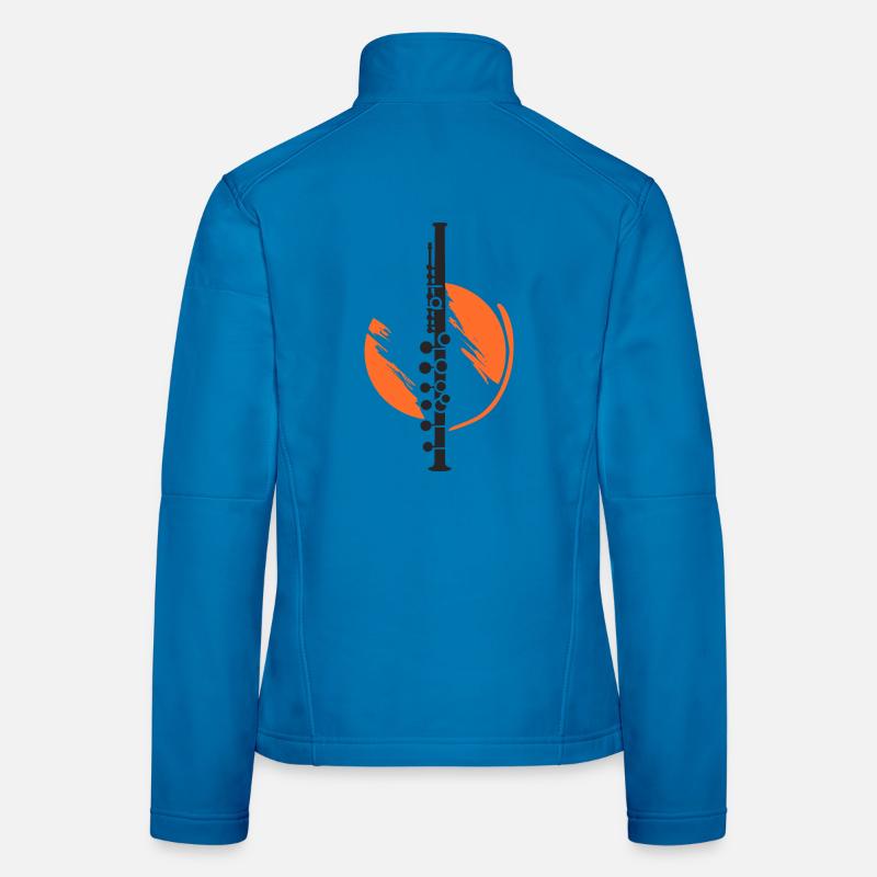 Flute Drawing Women's Softshell Jacket