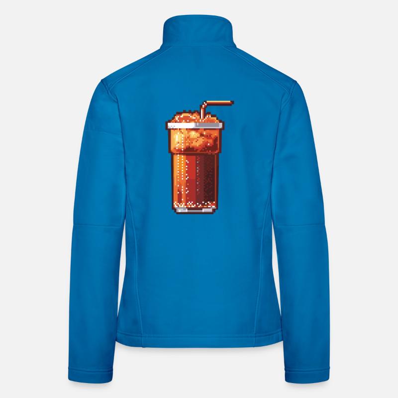 Pixel Cola Glas mit Eis Women's Softshell Jacket