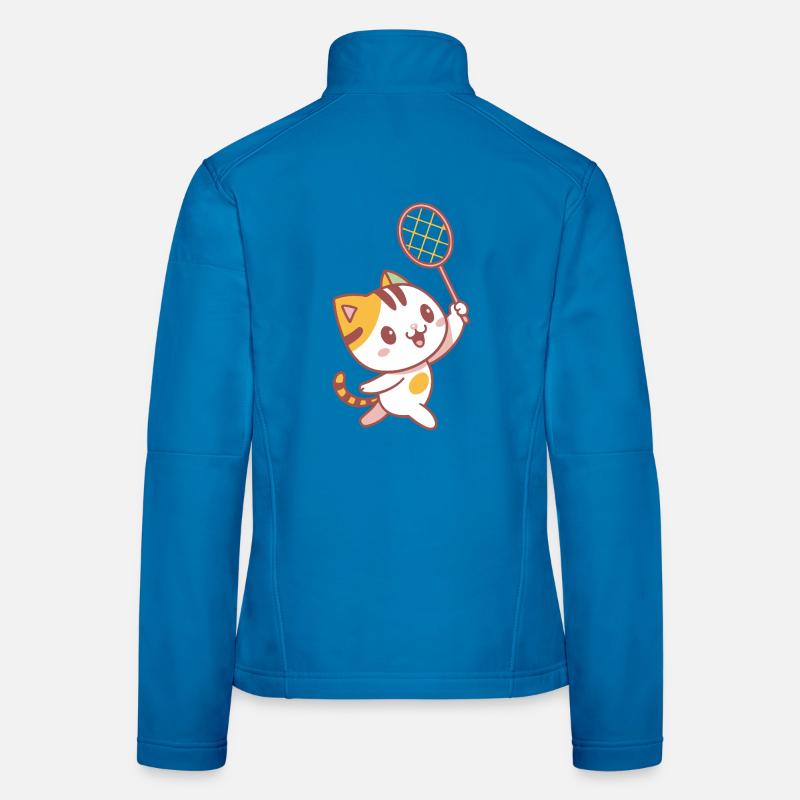 Happy Badminton Kitten Women's Softshell Jacket