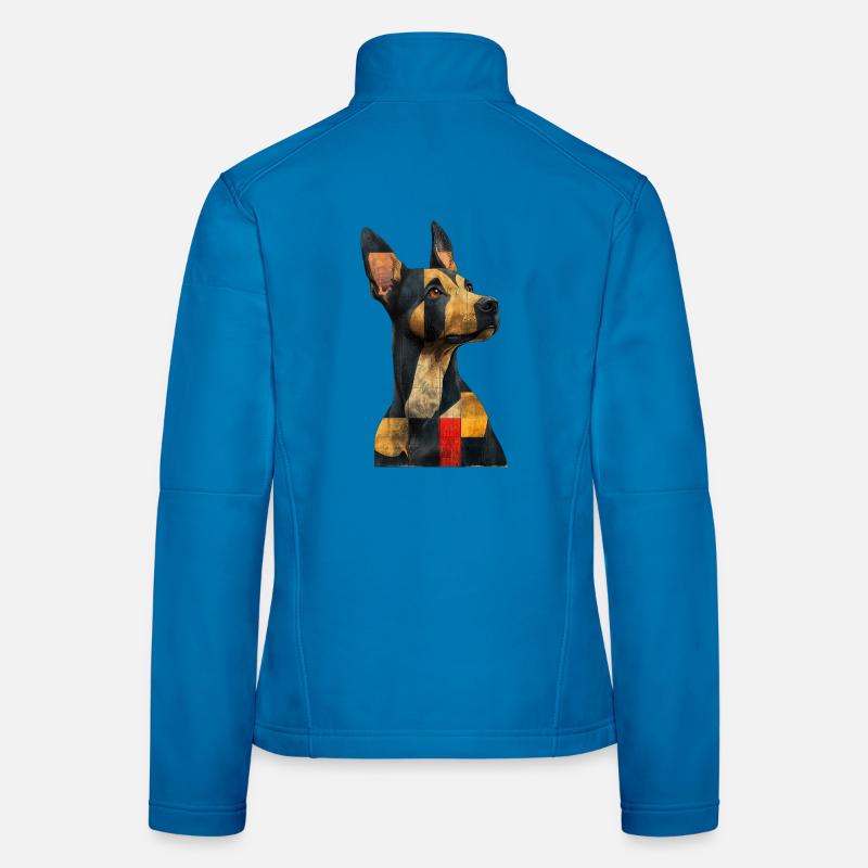 Chien mignon Veste en tissu softshell Femme