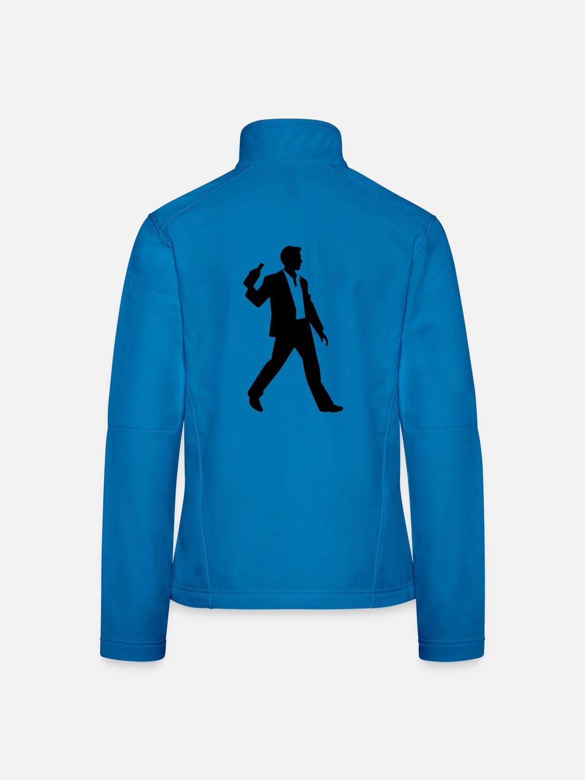 Mann im Anzug Flasche Party - Frauen Softshelljacke - Lichtblau - Hinten