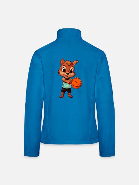 Basketballer Eichhörnchen - Frauen Softshelljacke - Lichtblau - Hinten