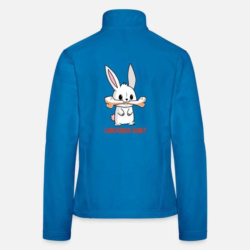 Lapin blanc carnivore Veste en tissu softshell Femme