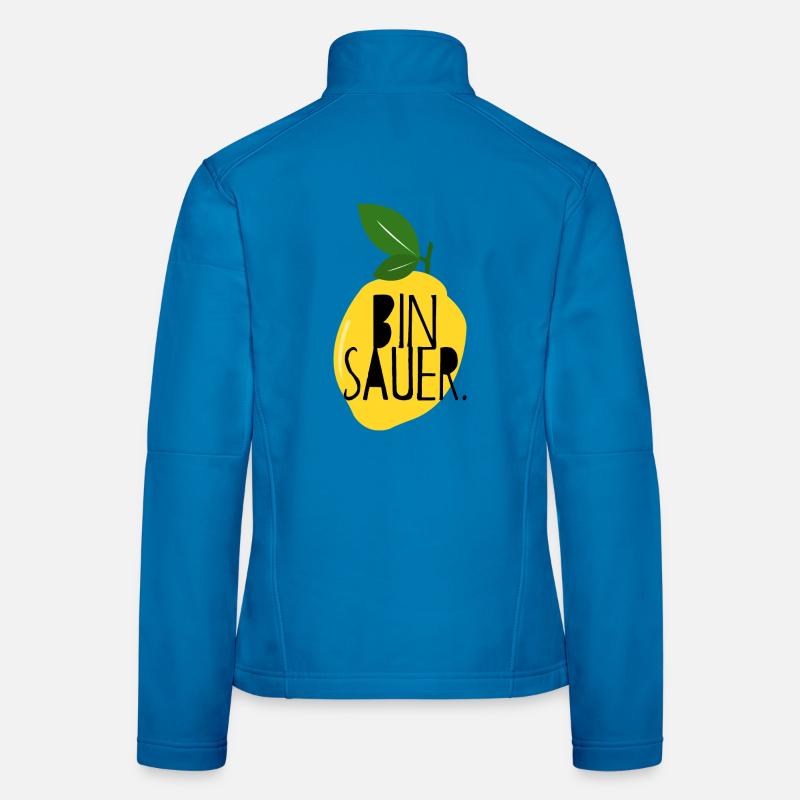 Bin sauer - Zitrone - Schlechte Laune - Statement - Frauen Softshelljacke - Lichtblau