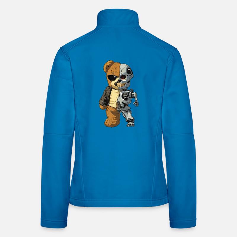 Bear Robot Cyborg Women's Softshell Jacket