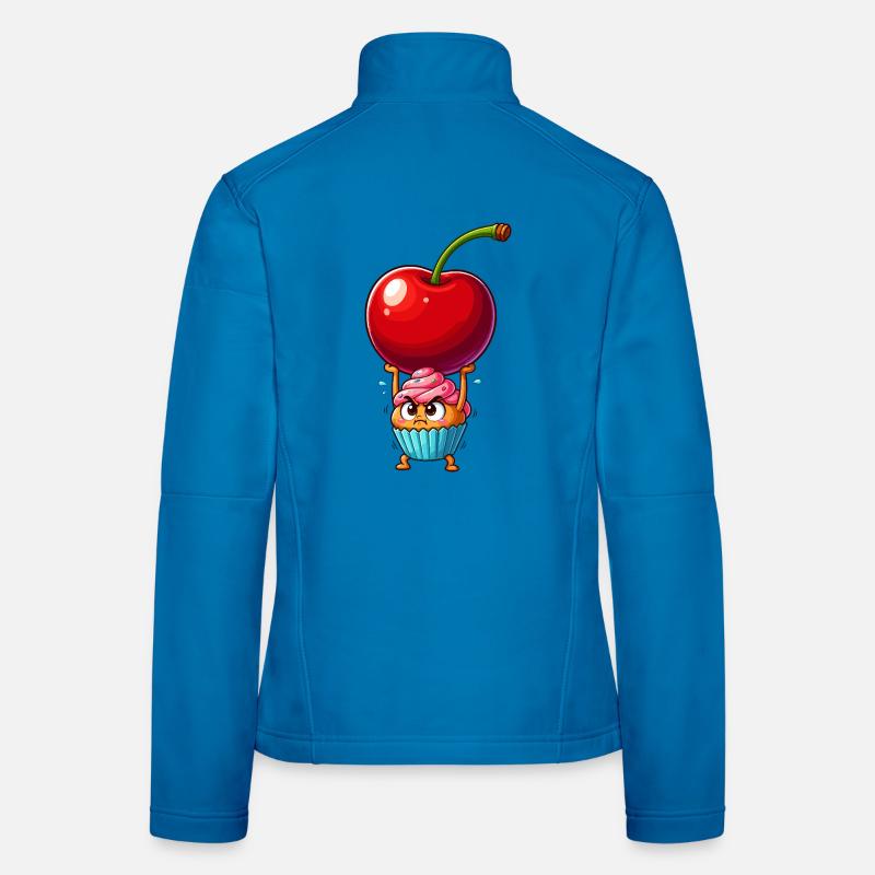 Kirsche Kraft Cupcake Held Frauen Softshelljacke