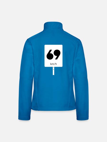 69 km/h - Frauen Softshelljacke - Lichtblau - Hinten