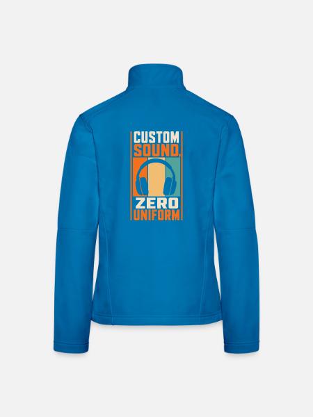 Musik – Custom Sound Zero Uniform - Frauen Softshelljacke - Lichtblau - Hinten