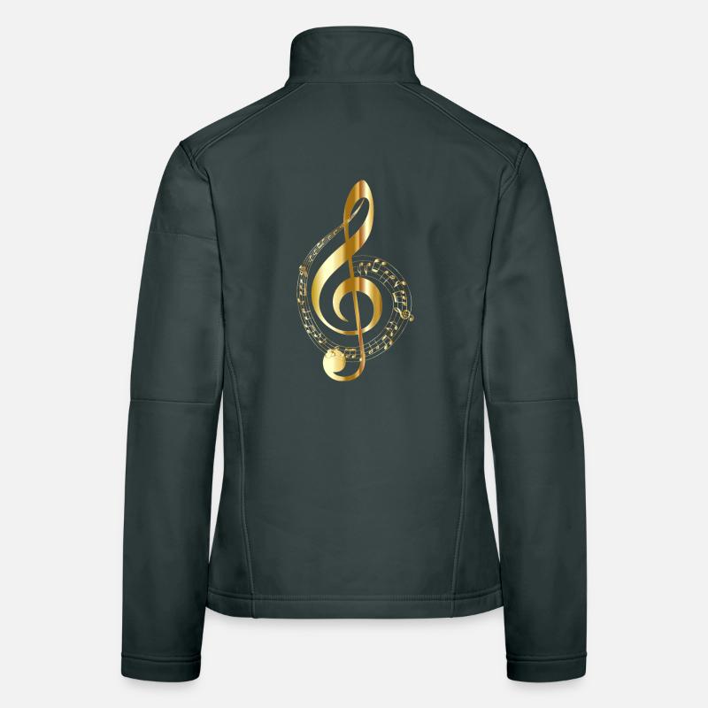 Musiknote Frauen Softshelljacke